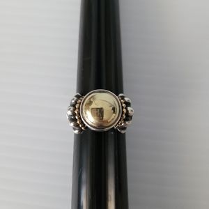 LAGOS Caviar Sterling Silver 18K Gold Ring